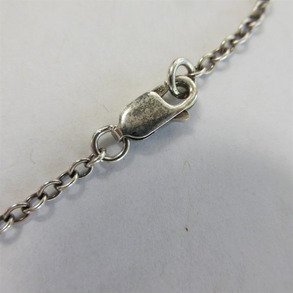 Cast 999 Silver Brutalist Heart Necklace Pendant - Picture 6 of 6